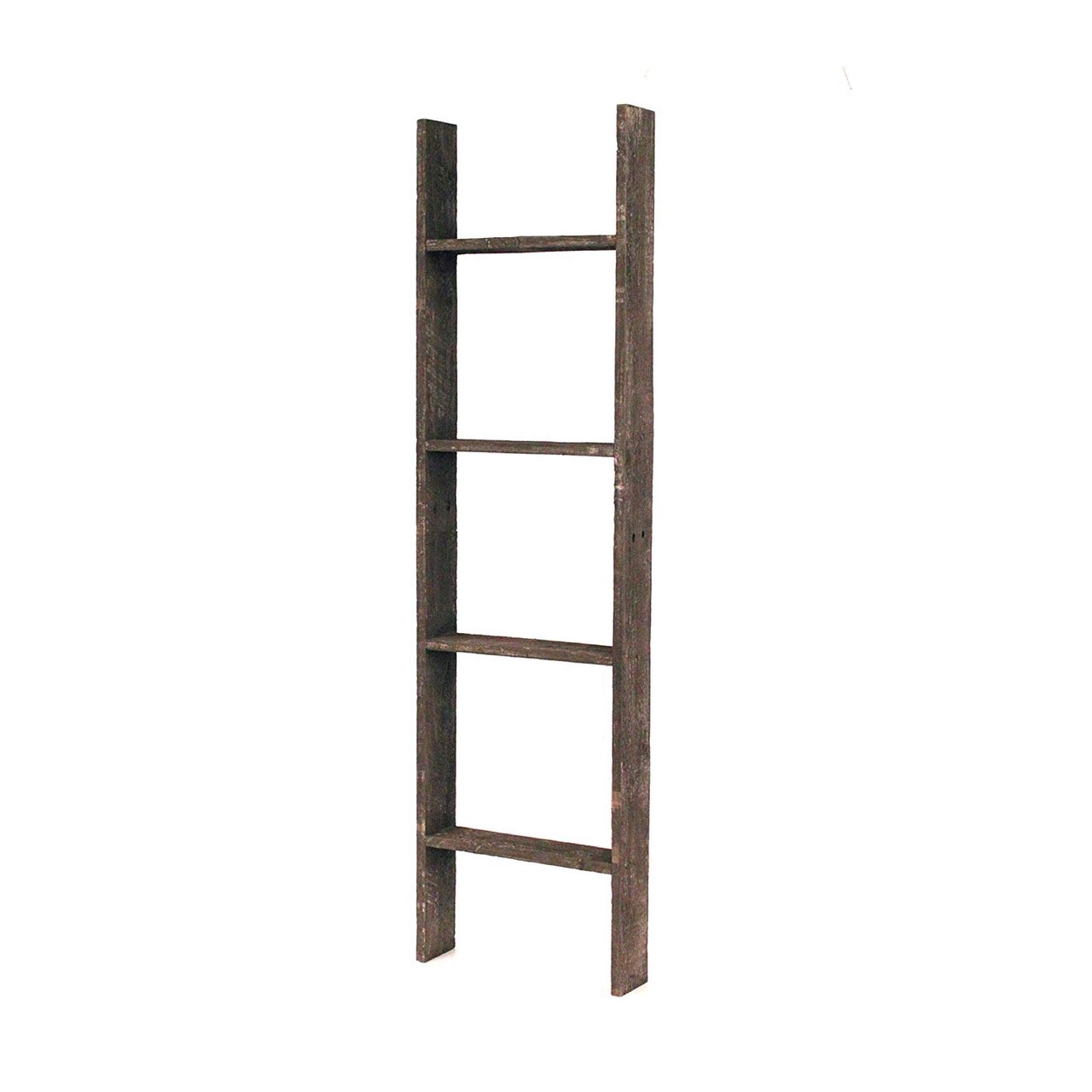 Rustic Farmhouse 4ft Reclaimed Wood Decorative Bookcase Picket Ladder